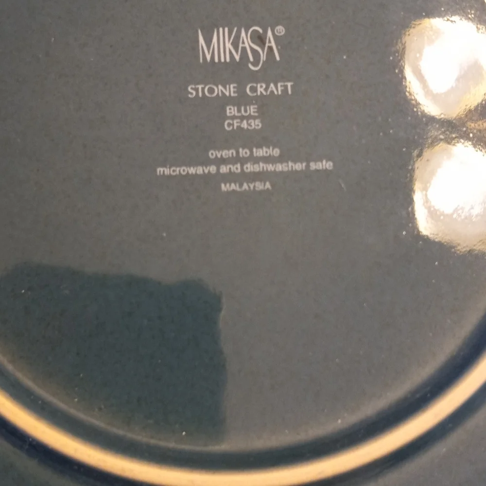 Mikasa Stone Craft Blue CF435 Butter Dish & Cover. NWOT or Box.